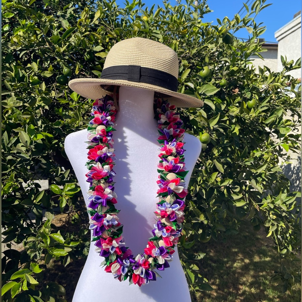 Handmade Leis mix color plumeria 45 inch